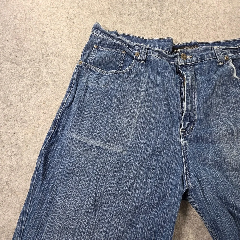 Vtg BKLYN Brooklyn Mens 50 Blue Jean Baggy Denim Jorts Y2K Hip Hop Shorts